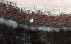 An avalanche on mars in 2015