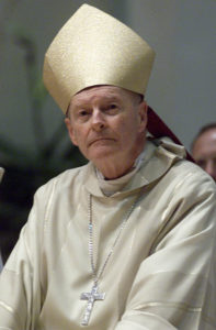 Pope Francis has accepted the resignation from the College of Cardinals of Cardinal Theodore E. McCarrick, retired archbishop of Washington, and has ordered him to maintain "a life of prayer and penance" until a canonical trial examines accusations that he sexually abused minors. Archbishop McCarrick is pictured in a 2001 photo in Washington in Washington. (CNS photo/Brendan McDermid, Reuters) See MCCARRICK-RESIGN-CARDINAL July 28, 2018.